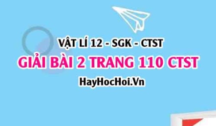 Giải bài 2 trang 110 Vật lí 12 Chân trời sáng tạo SGK